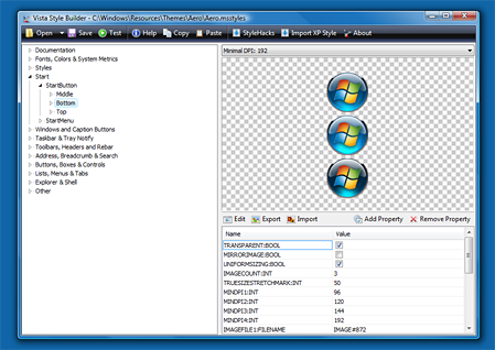 Windows Style Builder Screenshot